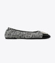 TORY BURCH Claire Cap-toe Ballet - Perfect Black / New Ivory image 4
