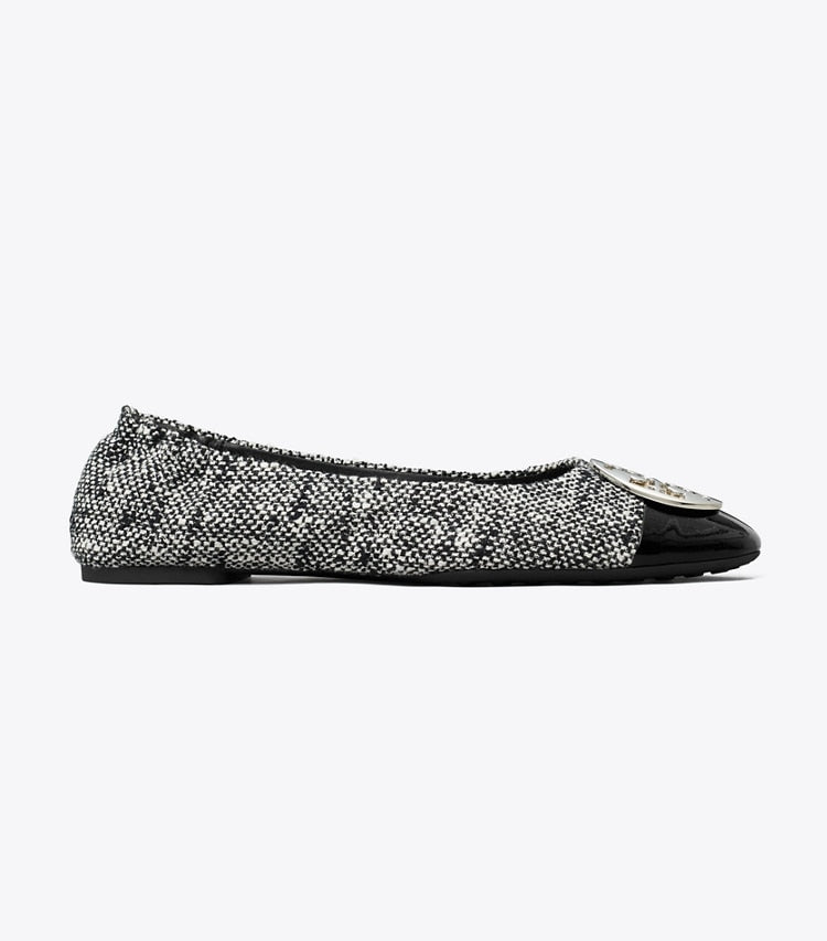 TORY BURCH Claire Cap-toe Ballet - Perfect Black / New Ivory image 4