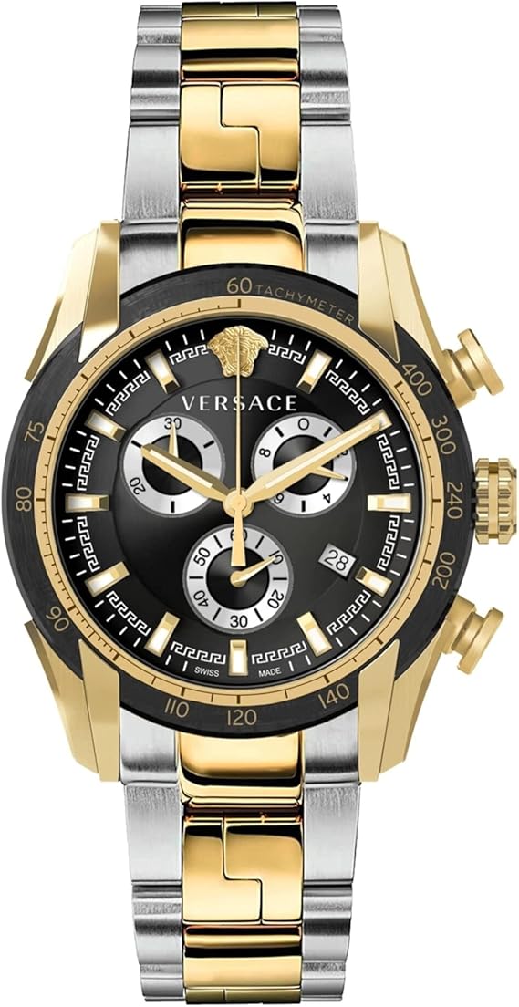 VERSACE V-Ray Chronograph Quartz Black Dial Men's Watch (Arriving In Delhi) image 0