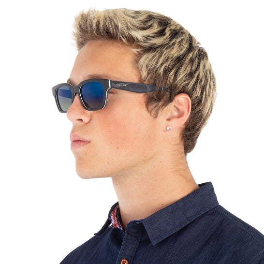 Gucci Blue Gradient Square Men's Sunglasses image 0