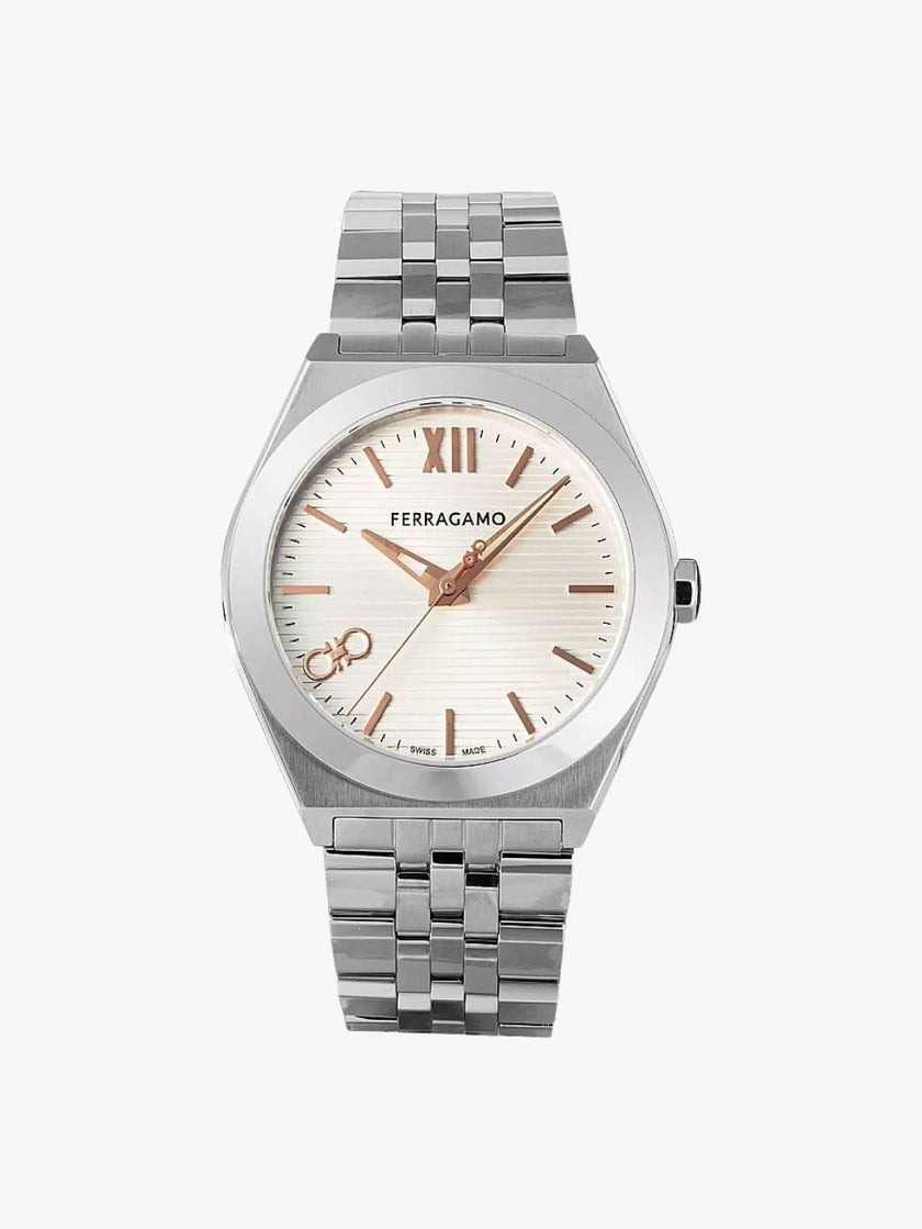 SALVATORE FERRAGAMO Vega Quartz Silver Dial Watch (Arriving In Delhi) image 0