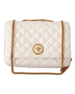 Medusa Nappa Quilted Leather Chain Crossbody - White image
