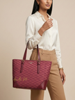 [ARRIVING] MICHAEL KORS Aria Large Signature Logo Jacquard Tote Bag image 1