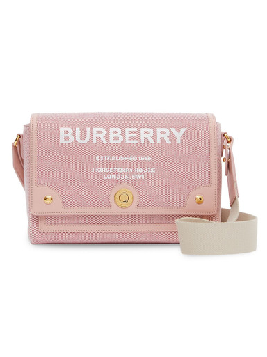 BURBERRY Medium Note Canvas Crossbody Bag - Bright Red image 4