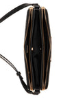 Guess Kyrie Saffiano Top-Zip Crossbody - Black image 3