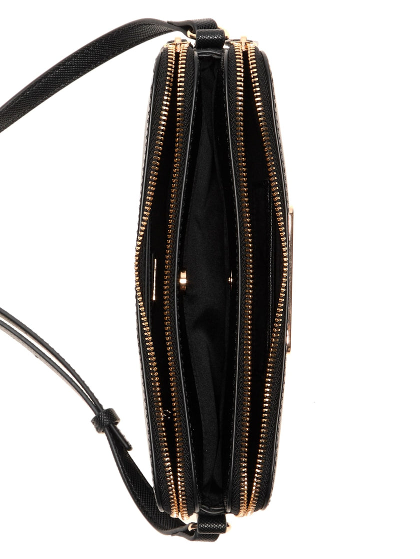 Guess Kyrie Saffiano Top-Zip Crossbody - Black image 3