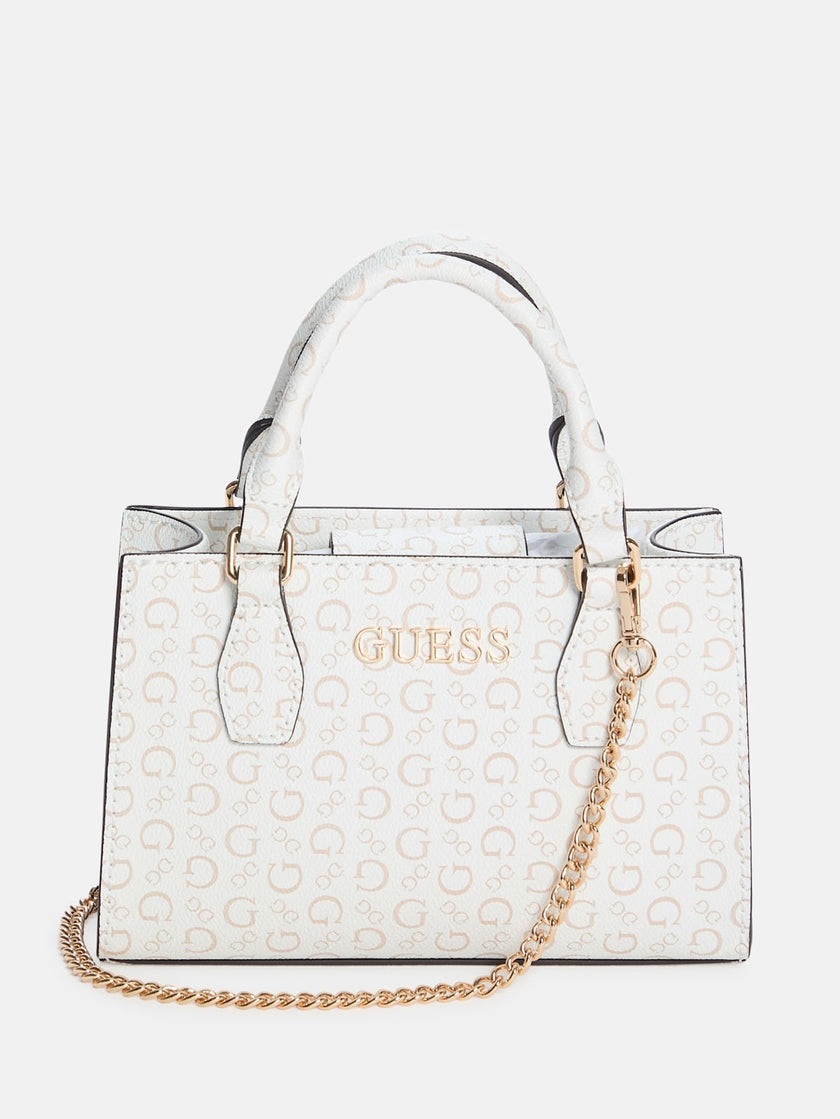 Guess Eldoria Logo Mini Satchel - White image 0