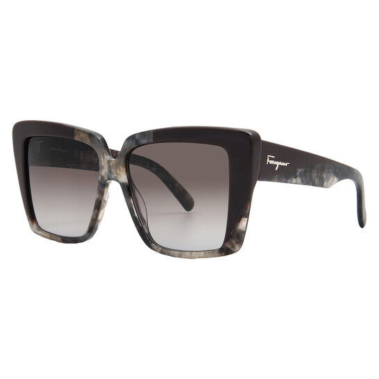 SALVATORE FERRAGAMO Grey Gradient Square Ladies Sunglasses (Arriving In Delhi) image 2