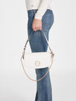 Guess Lumina Logo Shine Shoulder Bag - White image 1