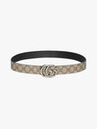 GUCCI GG Marmont Reversible Belt - Beige and Dark Brown image 0