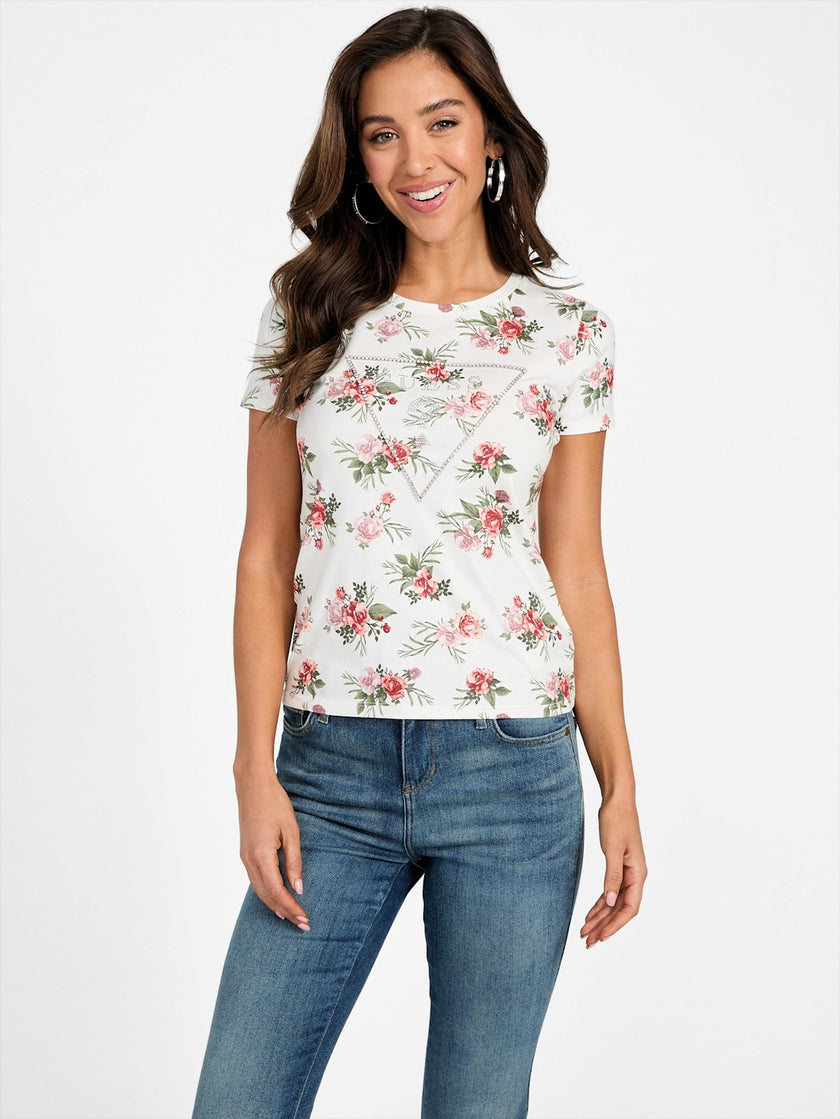 GUESS Carlee Triangle Tee  - Beige image 0