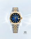 [Store Display]ROLEX Datejust Blue Gradient Diamond Jubilee Stainless Steel 36mm