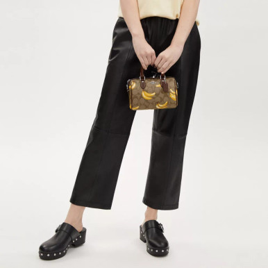 COACH Mini Rowan Crossbody In Signature Canvas With Banana Print image 1