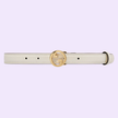 GUCCI Blondie thin White Leather Belt image 3