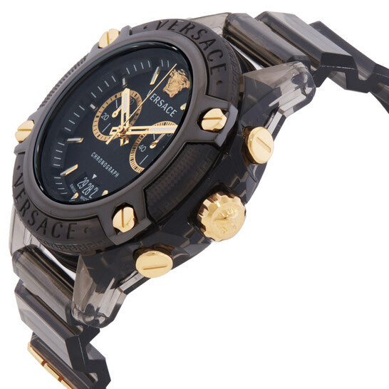 Versace Icon Active Chronograph Quartz Black Dial Watch Vez700421 image 2