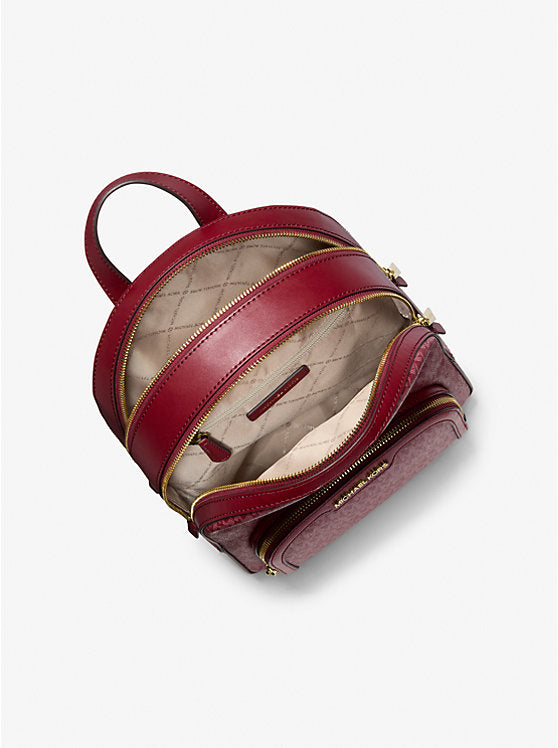 MICHAEL KORS Jaycee Medium Signature Logo Backpack - Cherry image 2