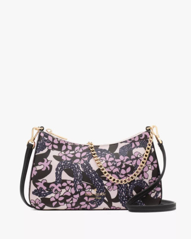 KATE SPADE  Snake Garden Printed Medium Convertible Crossbody - Pink Multi image 3