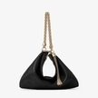 JIMMY CHOO Callie Black Shimmer Suede Clutch Bag image 4