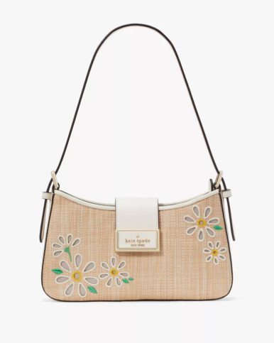 KATE SPADE  Reegan Daisy Straw Small Shoulder Bag image 3