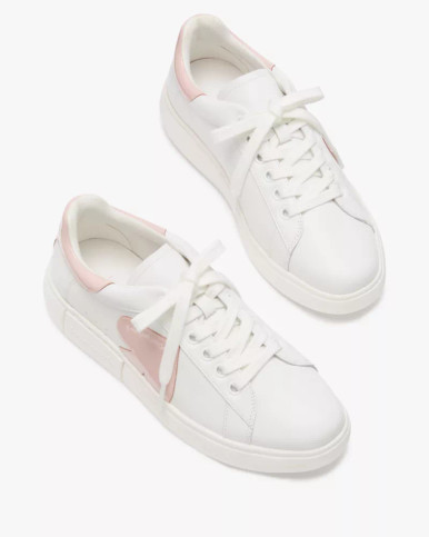 KATE SPADE Charli Lace Up Sneaker - Optic White/Rose Smoke image 1