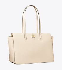 TORY BURCH Robinson Pebbled Tote -  New Cream image 1