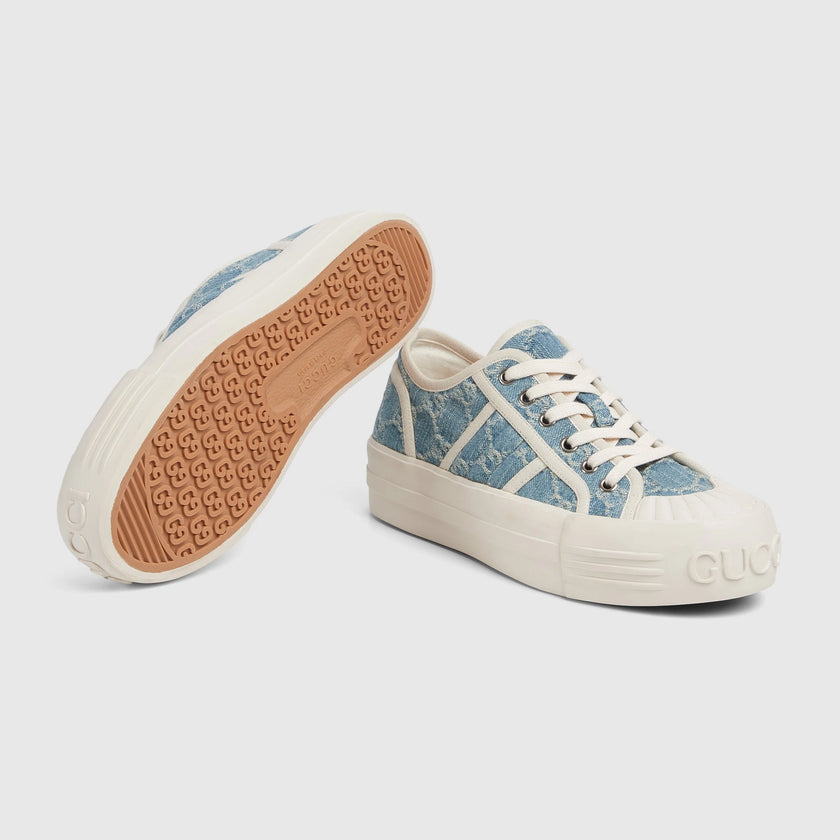 GUCCI Women's Chunky Sneaker - Light blue image 3