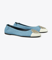 TORY BURCH Claire Cap-toe Ballet Jeans / Blanc image 3