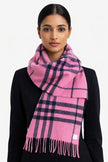 BURBERRY Wool Checked Scarf Forrest - Pink image 0