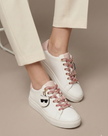 KARL LAGERFELD Capree Karl Choupette Low Top Sneaker (Women) - White/ Blush Combo image 0