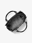 MICHAEL KORS Marilyn Medium Signature Logo Stripe Satchel - Black image 2
