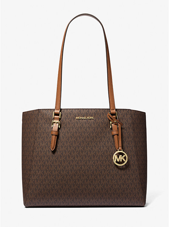 [AT DELHI] MICHAEL KORS Charlotte Large 3-in-1 Signature Logo Tote Bag -Brown image 0