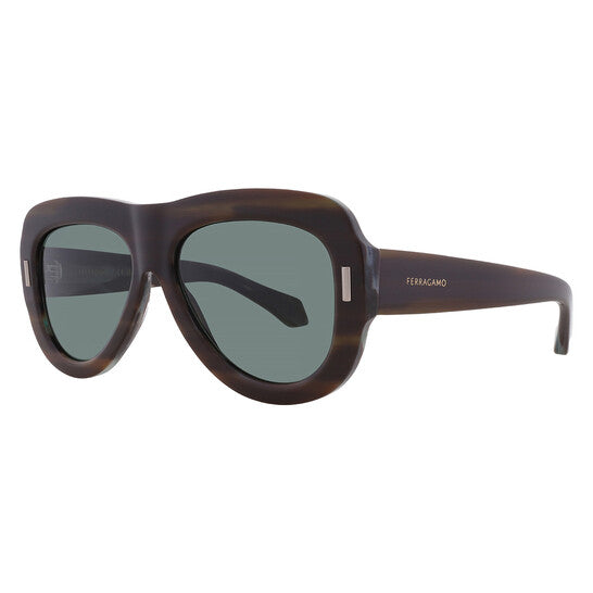 SALVATORE FERRAGAMO Green Oval Ladies Sunglasses (Arriving In Delhi) image 2