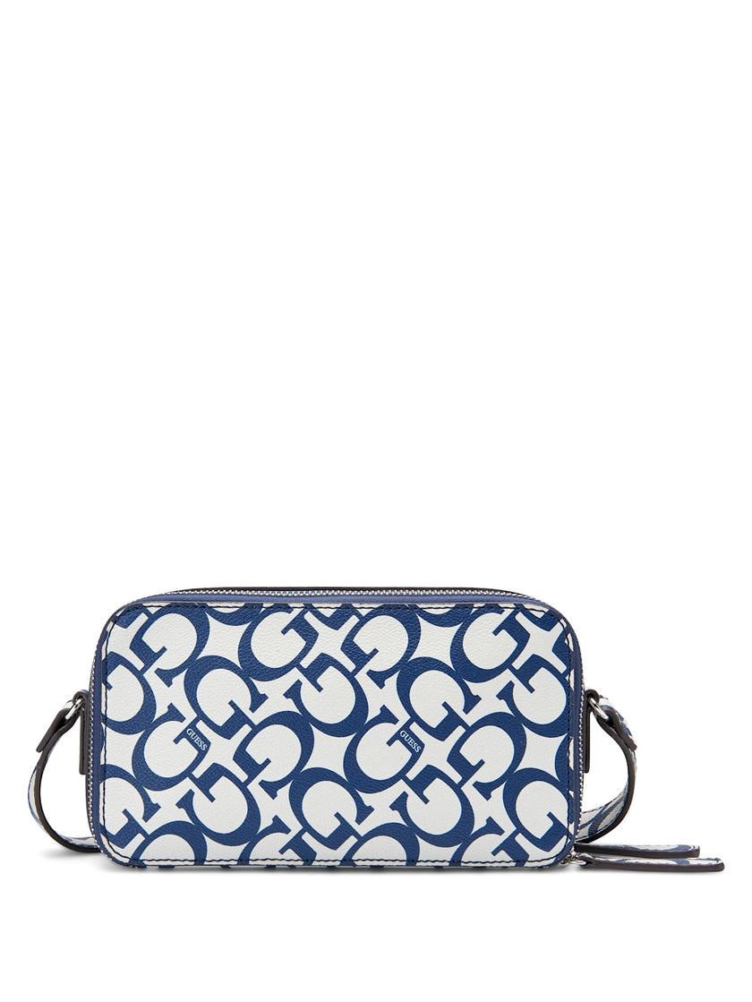 Guess Reinee Mini Double-Zip Crossbody - Blue image 2