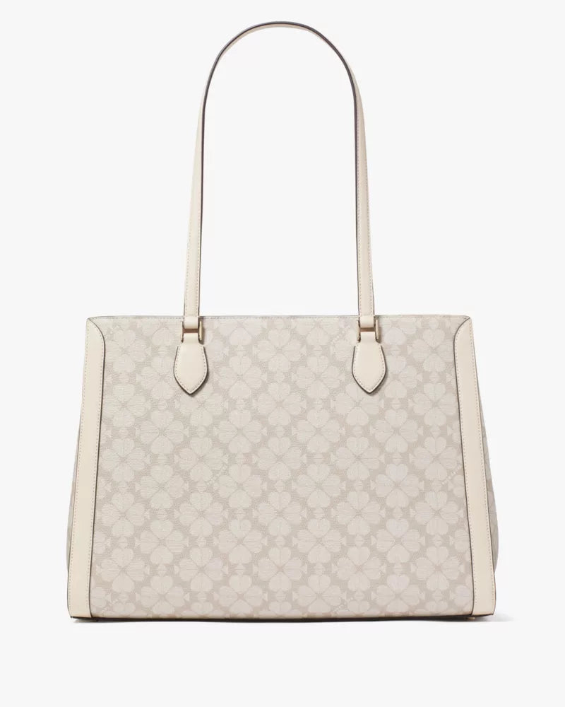 [AT DELHI] KATE SPADE Signature Spade Flower East West Large Laptop Tote - Dark Beige Multi image 2