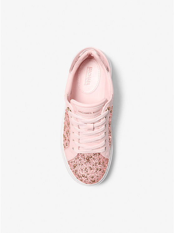 MICHAEL KORS Romey Embellished Platform Sneaker - Powder Blush image 2