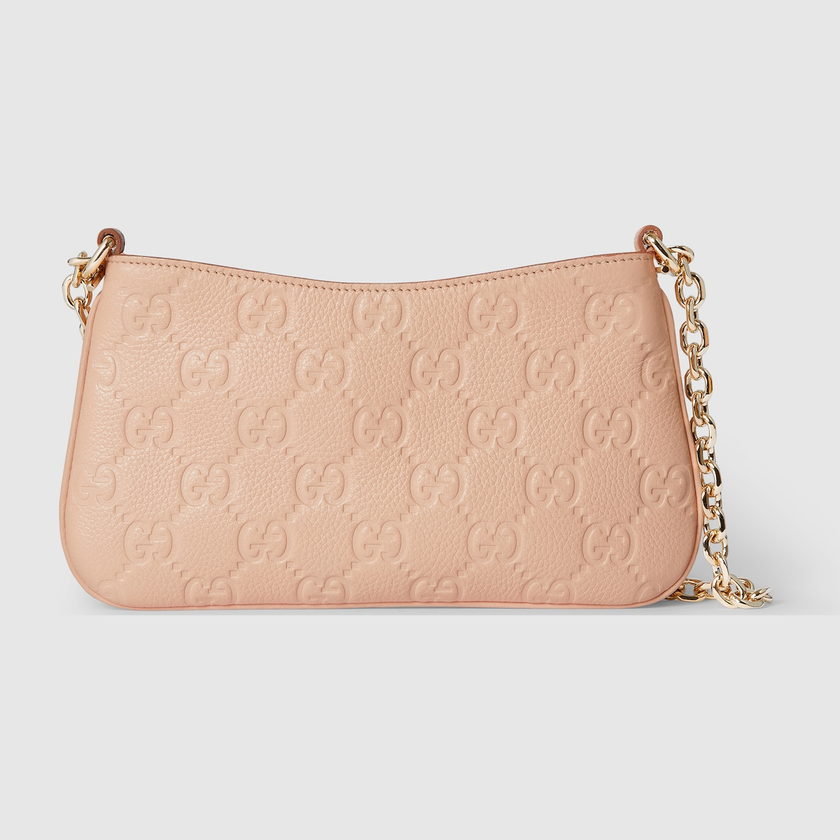GUCCI GG Emblem Super Mini Bag - Light Pink image