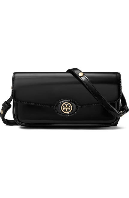 [AT DELHI] TORY BURCH Robinson Spazzolato East/West Shoulder Bag - Black image 0