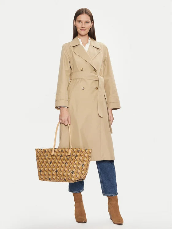 [AT DELHI] TORY BURCH Canvas Basketweave Tote Bag image 0