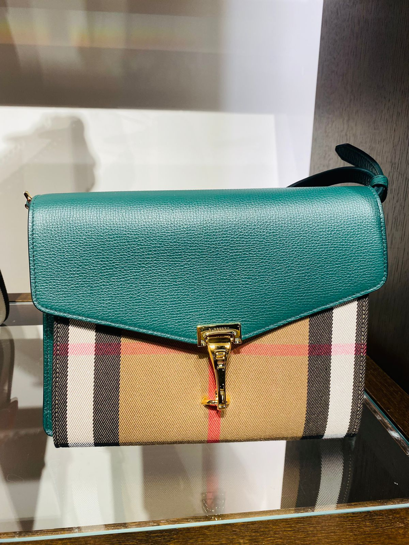 BURBERRY Small Macken Crossbody Bag - Green image