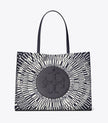 [ARRIVING  IN INDIA] TORY BURCH Ella Printed Small Tote - Navy Circle