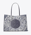 TORY BURCH Ella Printed Tote - Navy Circle