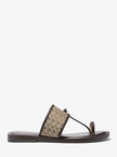 MICHAEL KORS Ashtin Mk2000 Logo Jacquard Sandal - Natural image 0