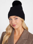 Guess Rhinestone Logo Beanie - Black image 1
