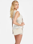 Guess Zakaria Debossed Logo Double-Zip Crossbody - Neutral image 1
