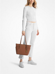 MICHAEL KORS  Charlotte Large  Saffiano Leather Top-zip Tote Bag - Luggage image 3
