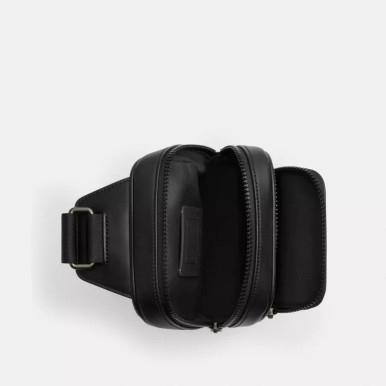 COACH Racer Sling Pack In Signature - Gunmetal/Charcoal/Black image 0
