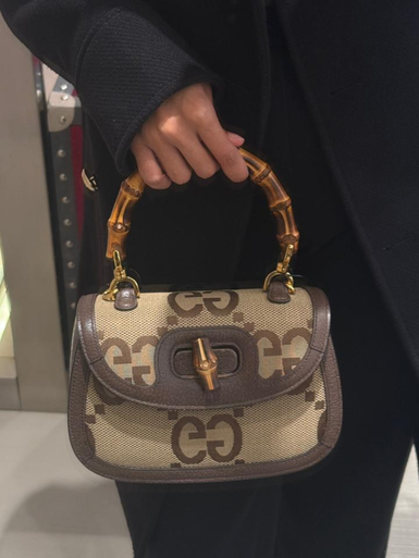 GUCCI Bamboo 1947 Jumbo GG Small Top Handle image 3