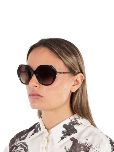 BURBERRY  Vanessa Brown Gradient Geometric Ladies Sunglasses image 1