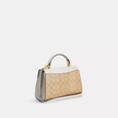COACH Eliza Top Handle In Signature Canvas - /Gold/Light Khaki Chalk image 0