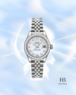 [Store Display] Rolex Datejust Diamond Bezel White Mother-of-Pearl Diamond Dial 26 mm
